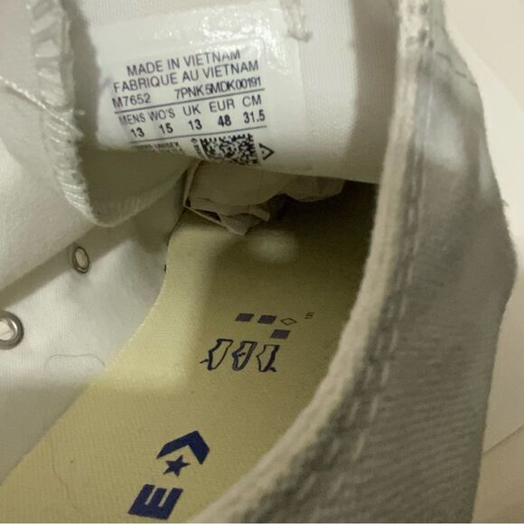 Converse Chuck Taylor All Star Low Top - Optical White Men's Sz 13 Shoes M7652 - Picture 11 of 11